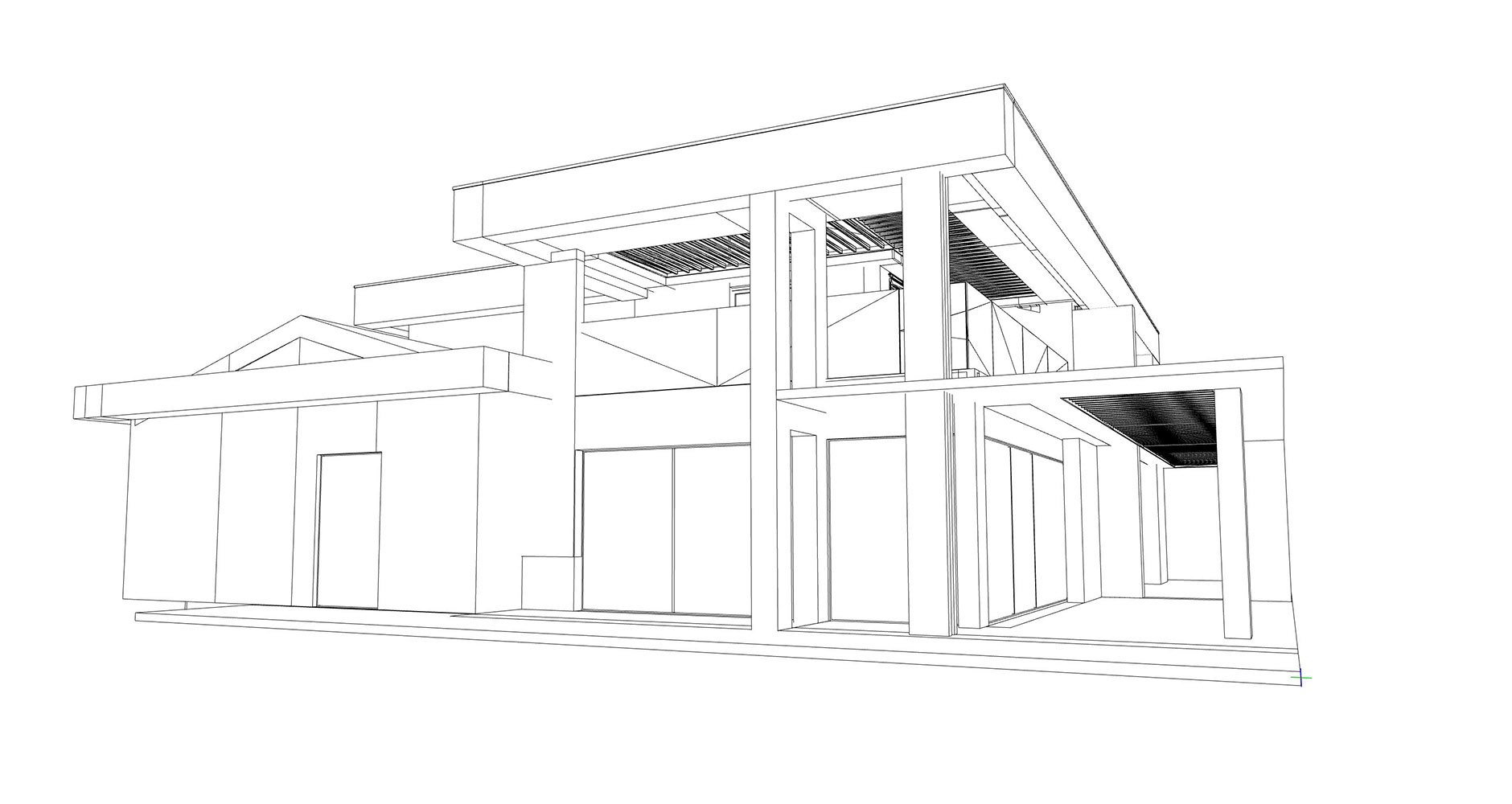 Villa Rénovation 3D plans Bastien Battaglia Plans Elevations